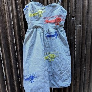 Anthropologie Biplane Strapless Dress